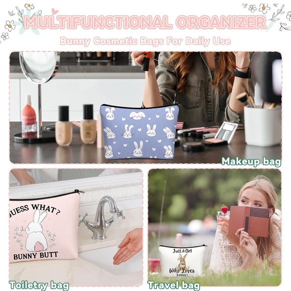 🐰 Bunny Canvas Pouch - Picture 3 of 4